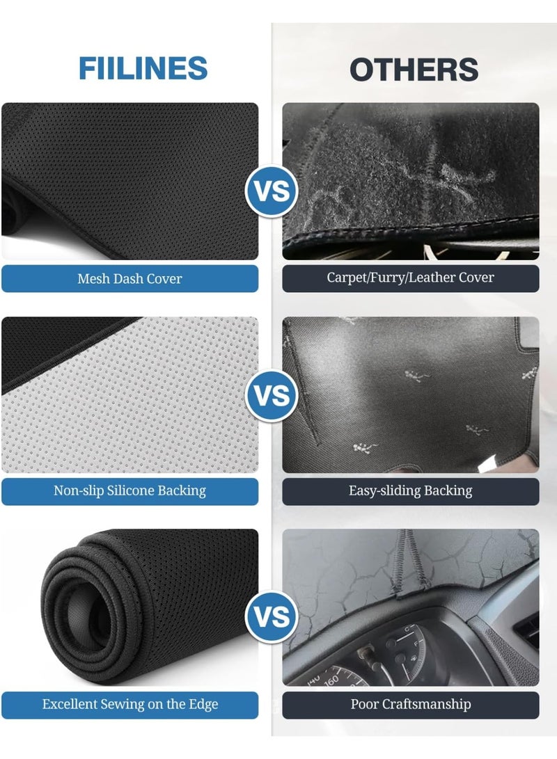 KGL BROSISS Dashboard Cover Compatible for Toyota Land Cruiser Prado 2007 2008 2009 2010 Dash Cover Mat Anti UV Anti Slip Anti Sun Carpet Pad - Image 4