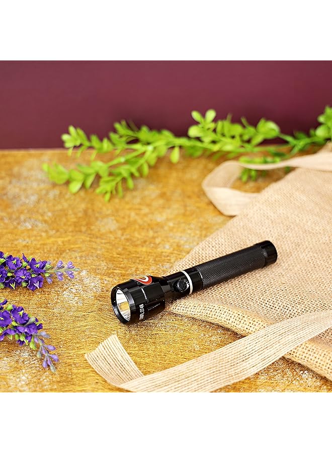 Olsenmark Rechargeable Led Flashlight With Built In 600Mah Battery Model No Omfl2748 With 2 Years Warranty - Image 3