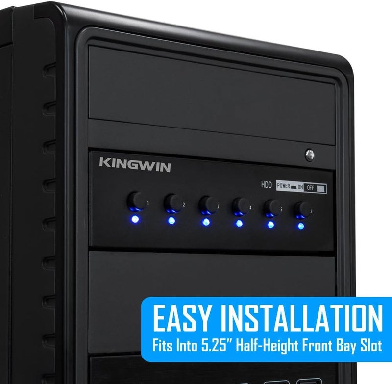 KingWin Hard Drive Power Switch Module for 2.5 inch/3.5 inch SATA HDD/SSD. Optimized for SSD, Power On or Off HDDs as Wish, Controls up to Six HDDs, and Provide Longevity to Your Hard Drives - Image 3