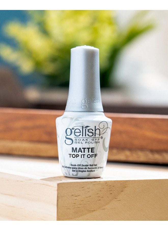 Gelish Mini Matte Top It Off Sealer Gel Top Coat Led Gel Polish Matte Top Coat Top Coat For Gel Nails 0.3 Oz.  - Image 4