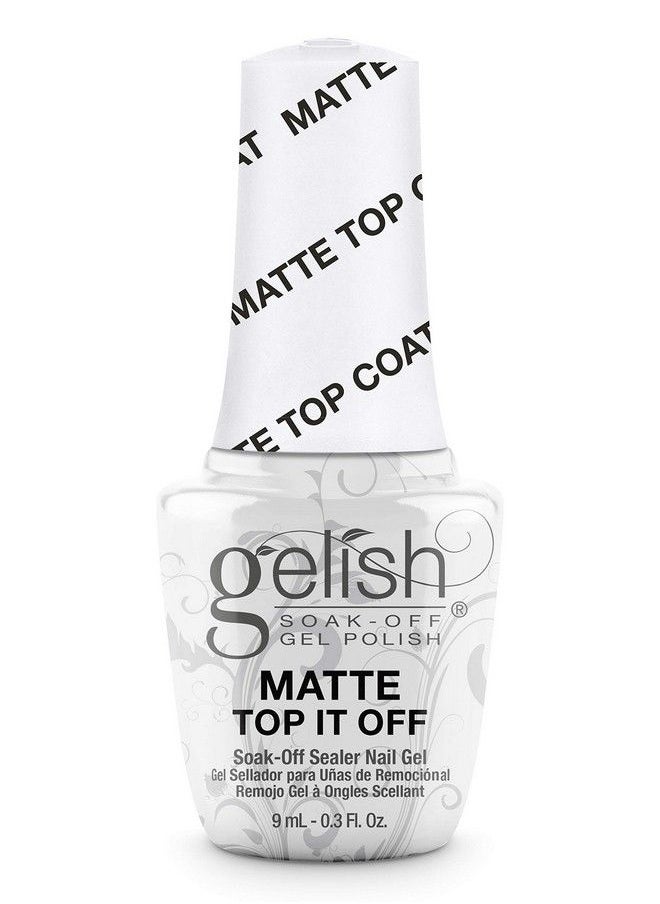 Gelish Mini Matte Top It Off Sealer Gel Top Coat Led Gel Polish Matte Top Coat Top Coat For Gel Nails 0.3 Oz.  - Image 1