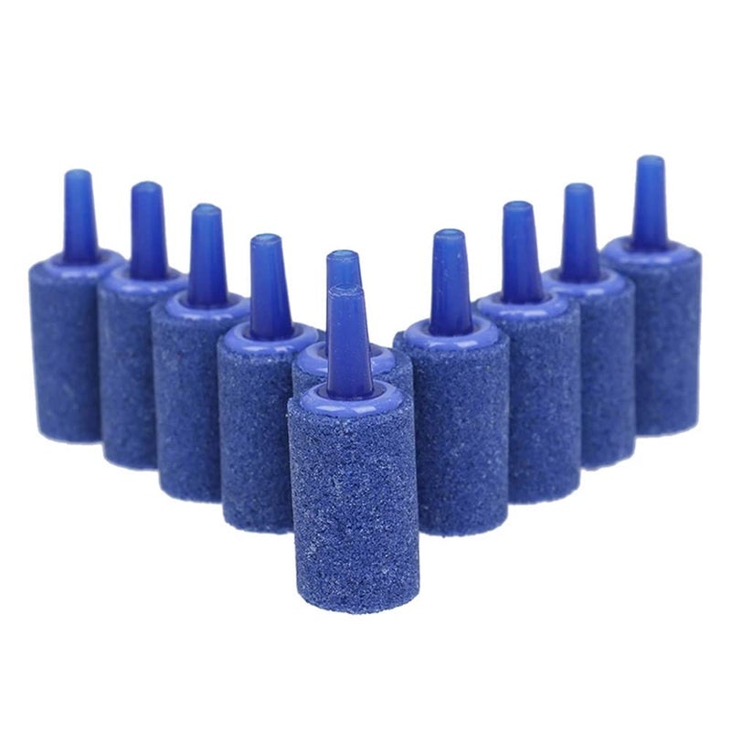 Meridian Aquarium Air Stones, 20 Porous Cylindrical Stones (1.5 × 2.5 cm) for Tank Pump Diffusion - CT - Image 1