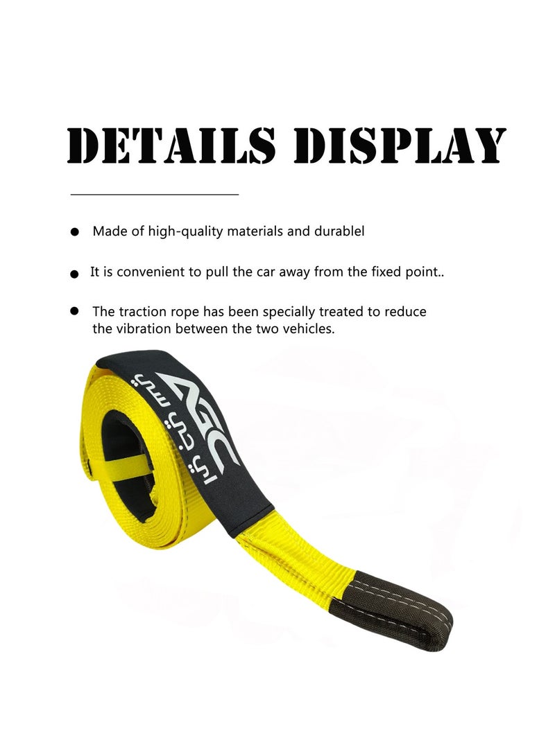 Agc AGC Heavy Duty Tow Strap 9M 14 Ton 14000kg Capacity Premium Nylon Recovery Strap with Reinforced Loop Ends Ideal for SUV, Pickup, Truck, Car, Off-Road Vehicle Recovery, Mud, Snow, Desert, and Jungle, TR002  - Image 5