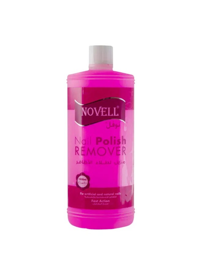 نوفل مزيل طلاء أظافر نوفيل، للأظافر الصناعية والطبيعية، سريع المفعول، غير زيتي، مُصمم لجميع أنواع الأظافر، وردي، 1000 مل - Image 1