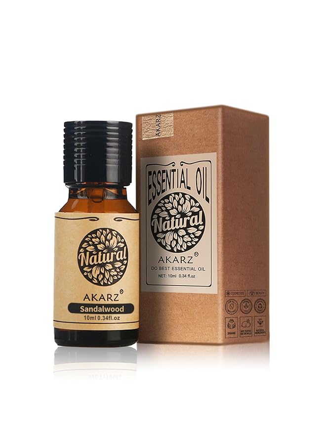 erorex Sandalwood Essential Oil Natural Sandalwood Oil For Skin Body Hair Care Diffuser Candle Soap Making Diy Massage Aroma 10Ml - Image 1