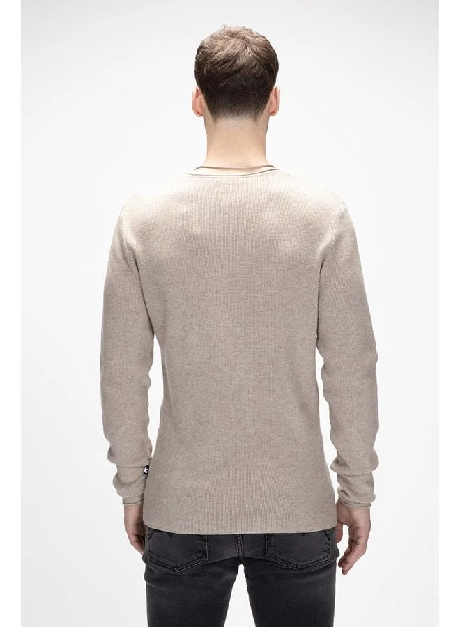 Bad Bear  Tender Beige Crew Neck Men's Knit Sweater. for Men | Best Price UAE
