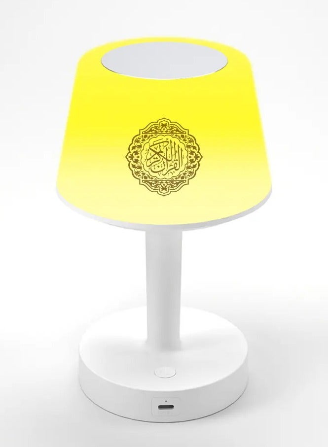 Desk Lamp Qur'an Speaker-Bluetooth, 7 Colors LED Touch Table Lamp 8GB, With 16 Reciters Plus 16 Translations (SQ-917) White - Image 5