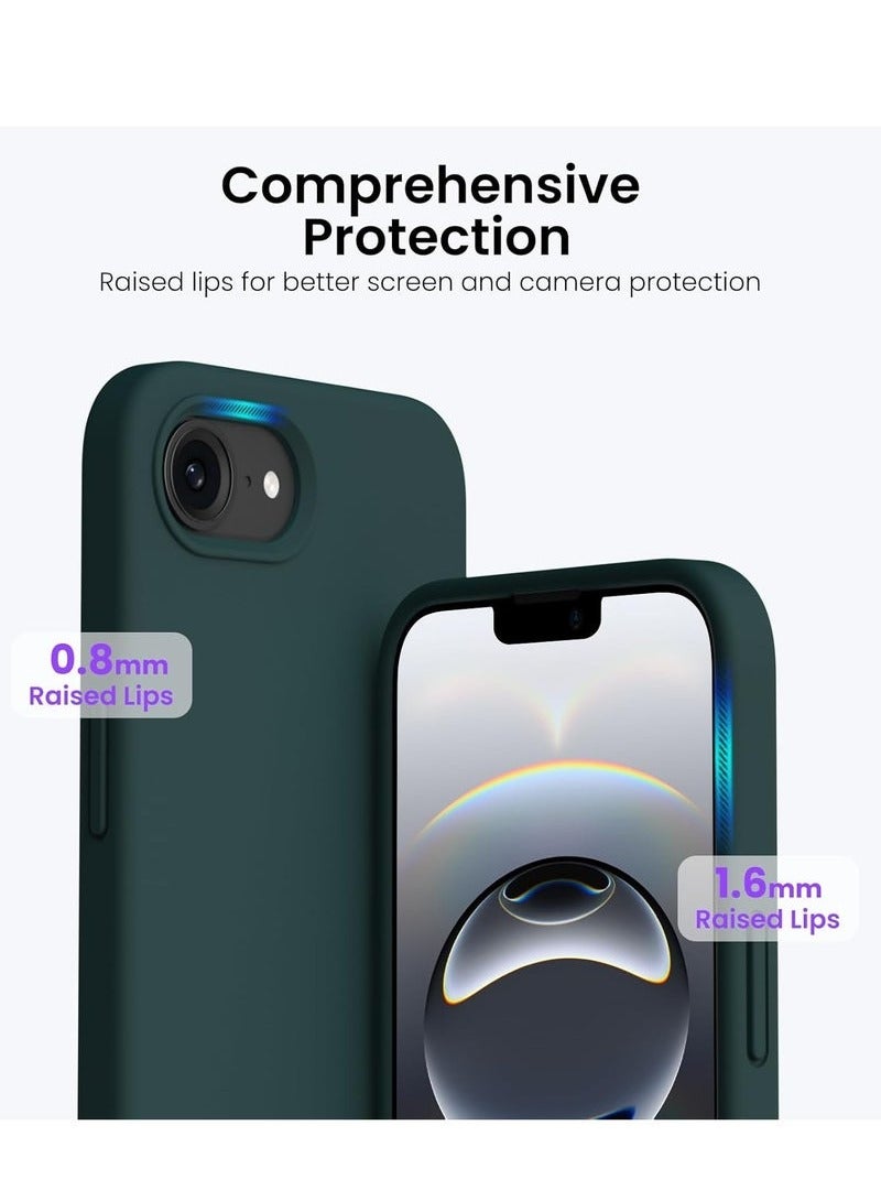 TIGER iPhone 16e Case Cover 6.1-Inch – Premium Silicone Protective Phone Case with Soft Microfiber Lining, Anti-Scratch Shockproof Bumper, Slim Fit Drop Protection, Durable & Lightweight Grip-Friendly Cover for iPhone 16e – Daily Use & Stylish Design Green - Image 3