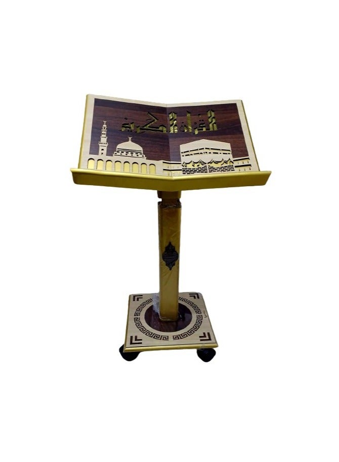 REBENUO Al-Musaf Al-Sharif stand handmade in Turkey of high quality and sturdy with a beautiful and elegant shape suitable for mosques and hosting rooms (golden) - Image 2