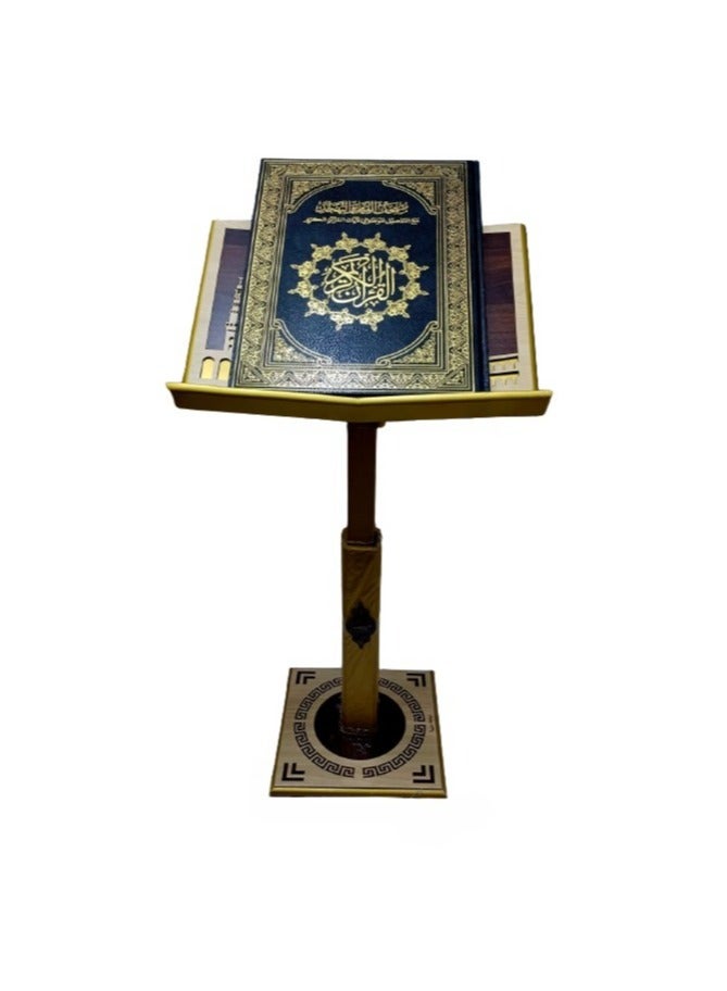 REBENUO Al-Musaf Al-Sharif stand handmade in Turkey of high quality and sturdy with a beautiful and elegant shape suitable for mosques and hosting rooms (golden) - Image 3