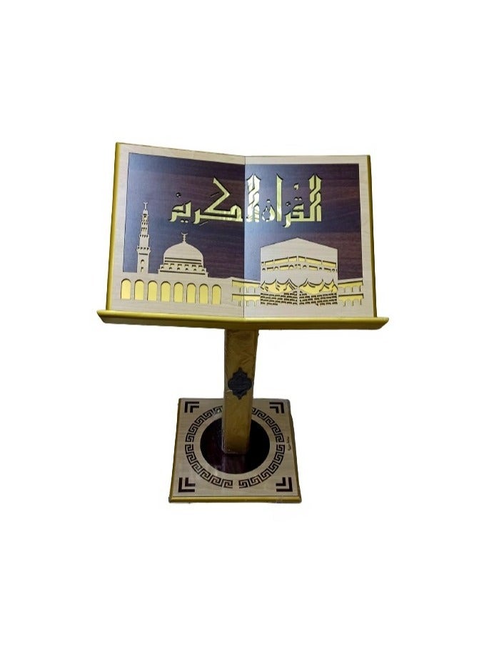 REBENUO Al-Musaf Al-Sharif stand handmade in Turkey of high quality and sturdy with a beautiful and elegant shape suitable for mosques and hosting rooms (golden) - Image 4