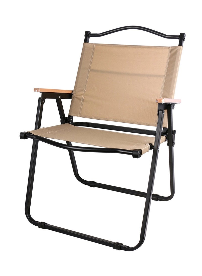 إيه جي دي كرسي مريح للتنزه والتخييم والسفر، قابل للطي سهل الحمل والتخزين، أسود/بيج - Image 2