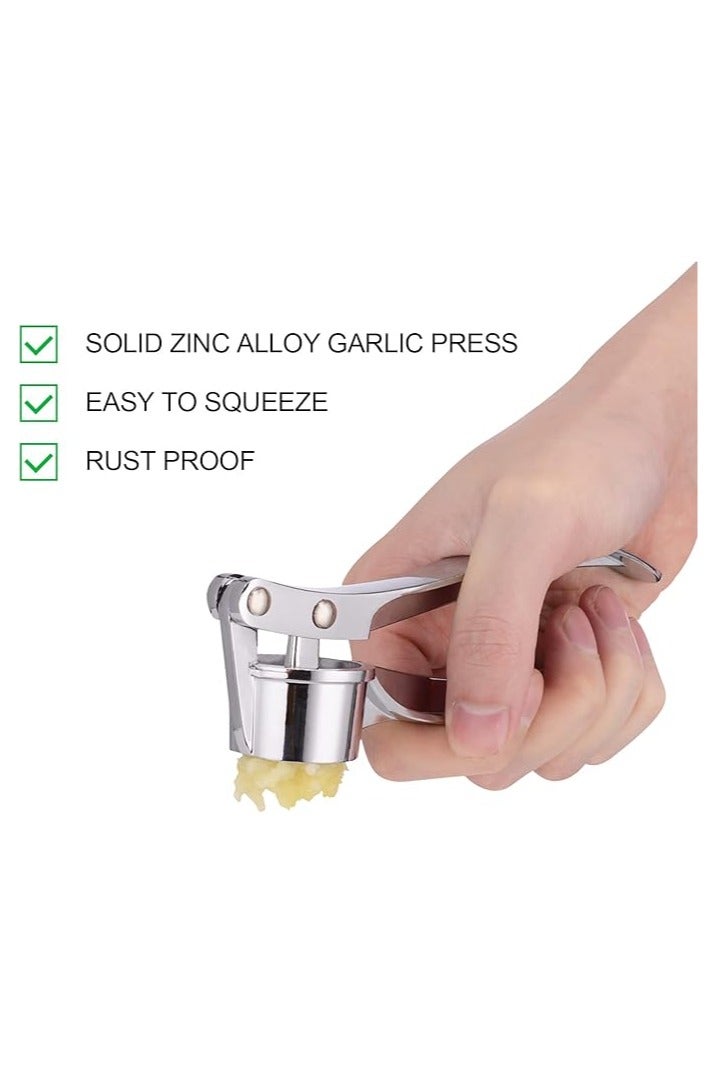 JSDOIN Professional Kitchen Garlic Press, Garlic Mincer Ginger Crusher UK, Peeler Squeezer Heavy Duty Garlic Presser,Garlic Crush, User-Friendly Garlic Chopper, Easy to Clean and Durable - Image 4