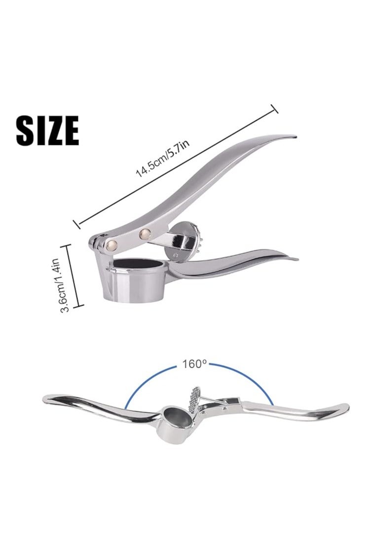 JSDOIN Professional Kitchen Garlic Press, Garlic Mincer Ginger Crusher UK, Peeler Squeezer Heavy Duty Garlic Presser,Garlic Crush, User-Friendly Garlic Chopper, Easy to Clean and Durable - Image 2