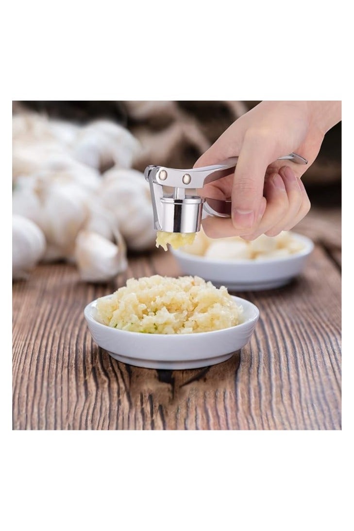 JSDOIN Professional Kitchen Garlic Press, Garlic Mincer Ginger Crusher UK, Peeler Squeezer Heavy Duty Garlic Presser,Garlic Crush, User-Friendly Garlic Chopper, Easy to Clean and Durable - Image 5