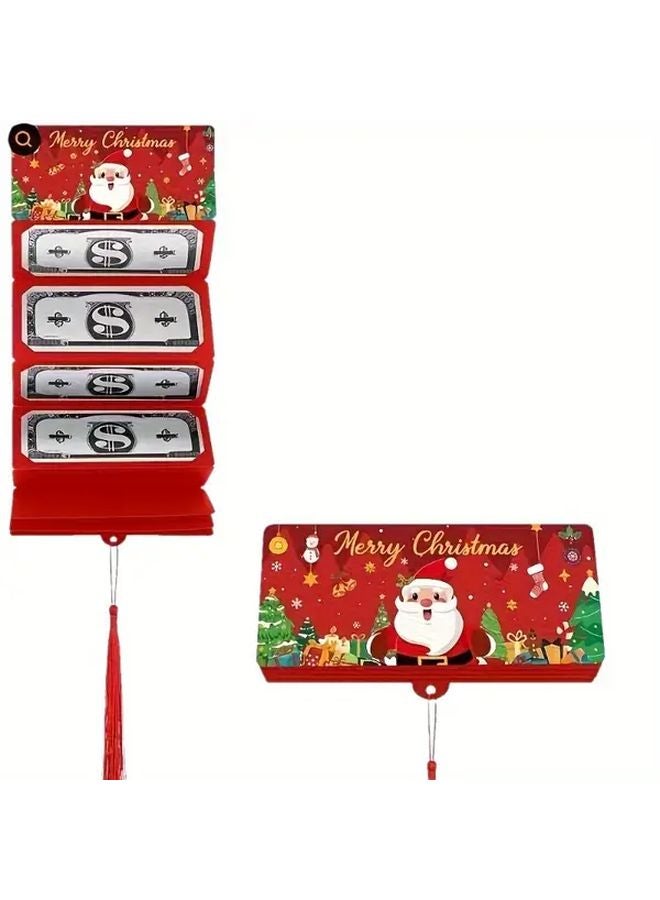 Christmas Money Bags Gift Card Holders Red Santa Design 10 Slot Durable - Image 2