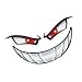 Hugwits Car Reflective Evil Grin Warning Sticker Devil Smile Auto Safety Reflector Decal Waterproof SelfAdhesive Car Body Decor Sticker for Most Cars SUVs Trucks Red - Image 2