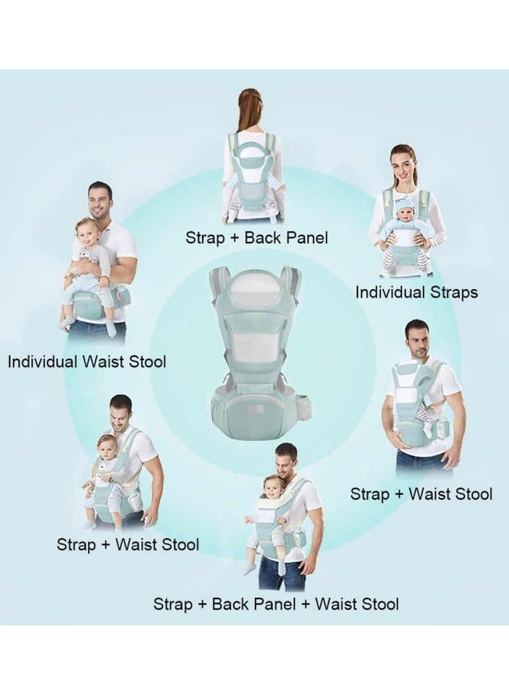 Ru syanl Baby Carrier with Hip Seat Baby Waist Stool with Storage Box Baby Holder Breathable Comfortable Separable Sling for Newborn Infant Toddler  - Image 5
