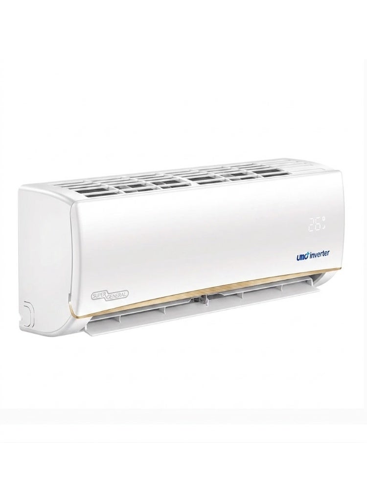سوبر جنرال Split Air Conditioner 2.5 Ton, Hot & Cold, 29000 BTU, Inverter, Gold Fins, 4-Way Air Distribution, R32 Refrigerant, Sleep Timer | KSGS314iR KSGS314iR white - Image 2