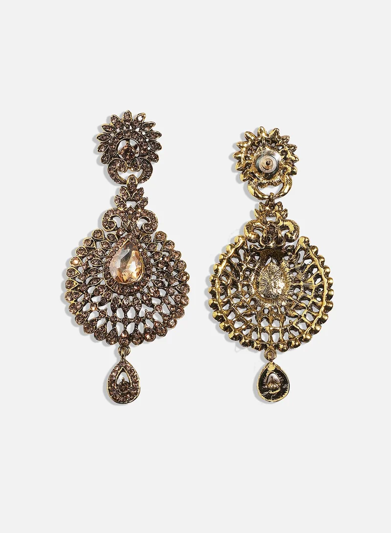 SOHI Crystal Artificial Drop Earring Jewellery