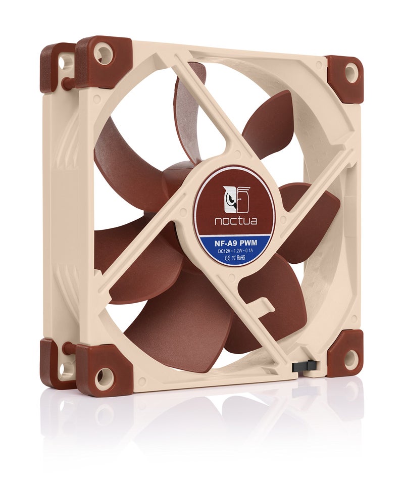 NOCTUA مروحة نوكتوا NF-A9 PWM، مروحة هادئة متميزة، 4 دبابيس (92 مم، بني) - Image 2