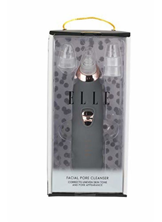 Elle Facial Pore Cleanser, Removes Blackheads & Whiteheads, Vacuum Suction Dirt/Oil Fast, Includes 4 attachments, Sage Grey - Image 3