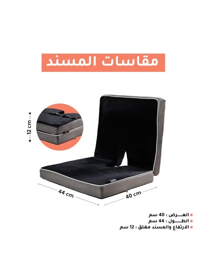 Ergonomic Car Seat Cushion with Coccyx Relief, Black - Image 2