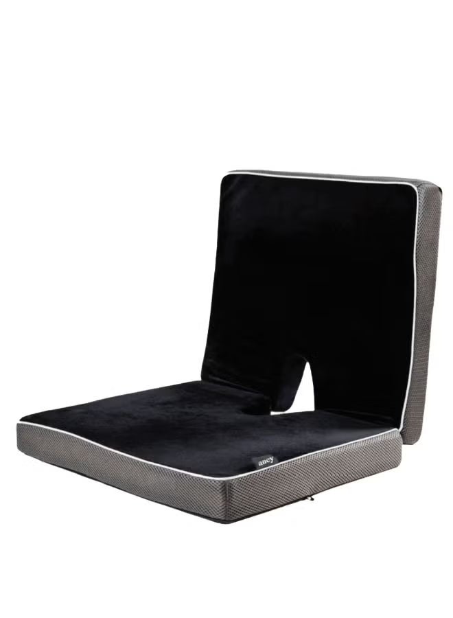 Ergonomic Car Seat Cushion with Coccyx Relief, Black - Image 3