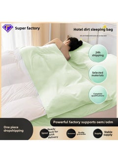Generic Travel Disposable Sleeping Bag Hotel Dirty Winter Increase Thickened Travel Portable Suit Wash-Free One-Piece Quilt Cover-Color:Double Sleeping Bag 200*220cm (taro Purple)  - Image 2