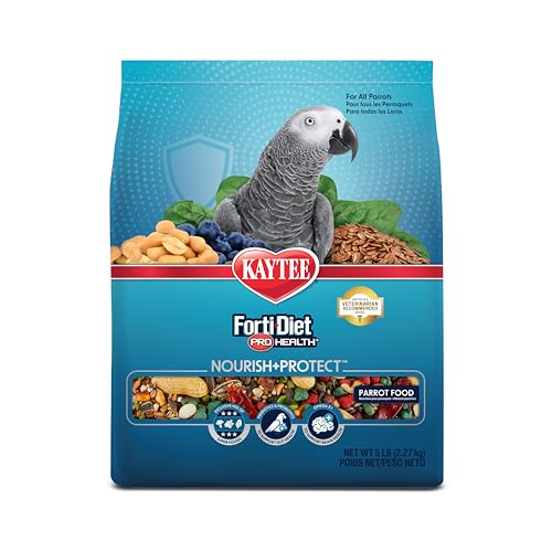 Kaytee Forti-Diet Pro Health Nourish+Protect Parrot Food, Comprehensive Nutrition Backed by Science, Digestive Health, Immune Support, 5 pounds - Image 1