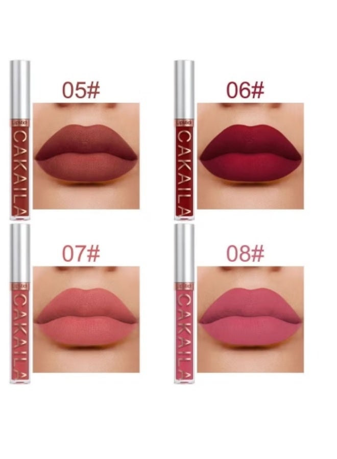 كاكيلا مجموعة أحمر شفاه سائل مطفي من CAKAILA – 10 ألوان ثابتة حتى 24 ساعة – مقاوم للماء والتلطخ – تركيبة مرطبة غير مجففة - Image 4