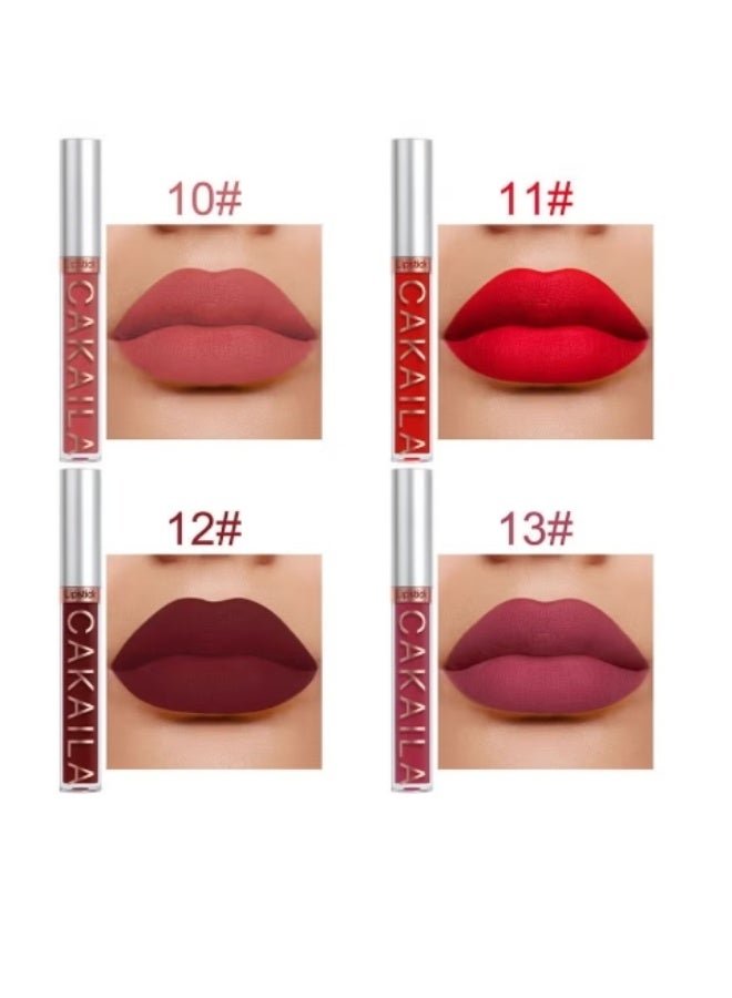 كاكيلا مجموعة أحمر شفاه سائل مطفي من CAKAILA – 10 ألوان ثابتة حتى 24 ساعة – مقاوم للماء والتلطخ – تركيبة مرطبة غير مجففة - Image 5