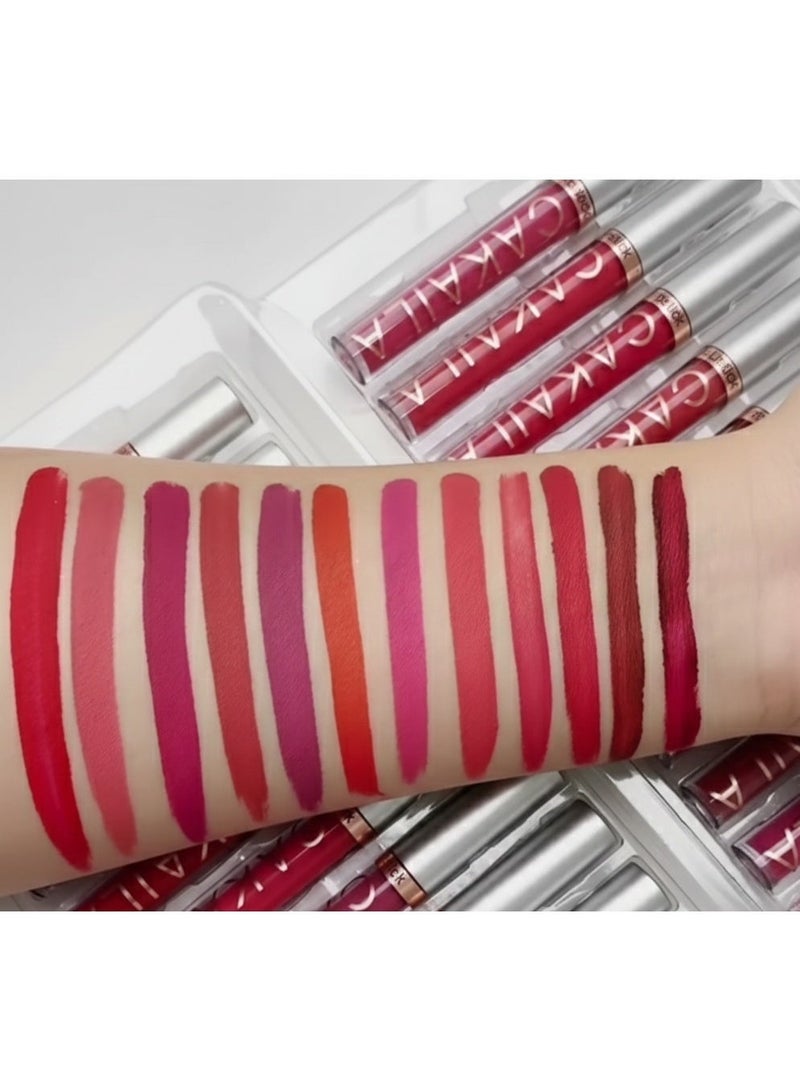CAKAILA Set of 10 Long-Lasting Liquid Lipsticks – Variety of Shades & Long Wear CAKAILA Matte Liquid Lipstick Set – 10 Colors – Long Lasting Up to 24 Hours – Waterproof & Smudge Proof – Non-Drying Formula - Image 3