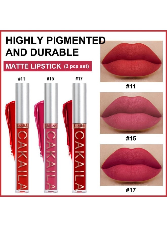 CAKAILA Set of 10 Long-Lasting Liquid Lipsticks – Variety of Shades & Long Wear CAKAILA Matte Liquid Lipstick Set – 10 Colors – Long Lasting Up to 24 Hours – Waterproof & Smudge Proof – Non-Drying Formula - Image 3