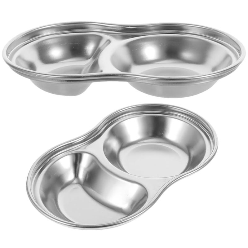 Stainless Steel Sauce Dishes 2 Piece Set Small Dipping Bowls Easy Clean for Sushi - Image 2
