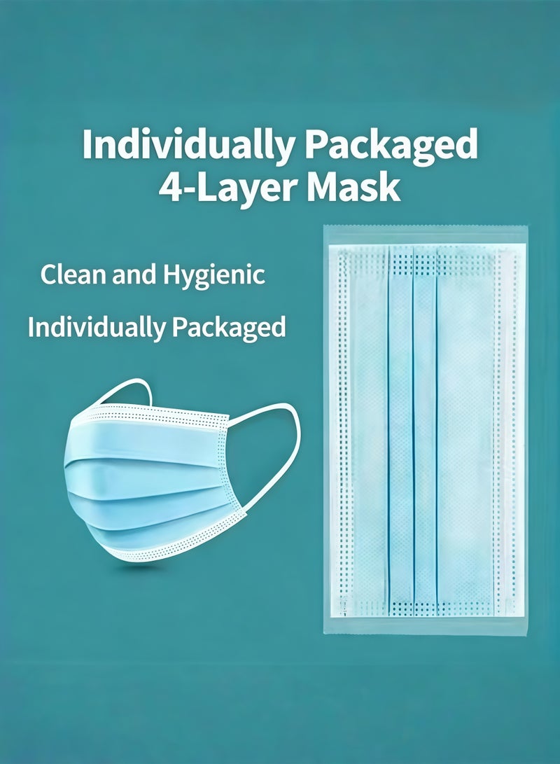 400-Piece Disposable Face Masks with Elastic Earloops, Individually Packaged, Boxed - Image 4