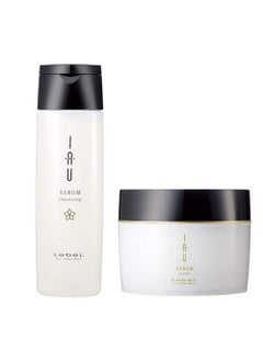 Lebel Lebel IAU Serum Cleansing Hair Shampoo 200ml & Lebel IAU Serum Hair Mask 170g Set (Green Tea Set) 