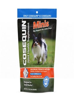 Nutramax Cosequin Minis Maximum Strength Joint Health Supplement for Small Dogs - With Glucosamine, Chondroitin, MSM, and Omega-3, 45 Soft Chews