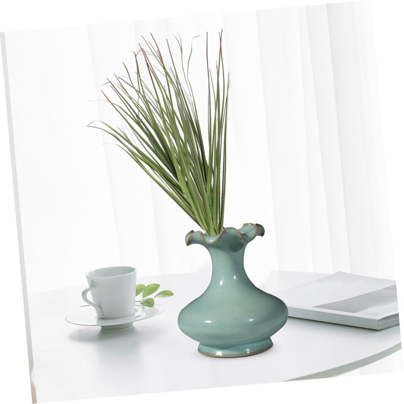 TOPPERFUN 12Pcs Artificial Grass, 11.79in Fake Grass Artificial Shrub Plants, Tall Plants Greenery Stems Weed for Room Indoor Home, Patio, Vase, Restaurant Decoration - Image 3