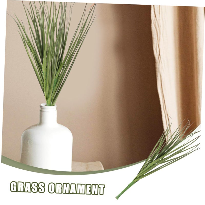 TOPPERFUN 12Pcs Artificial Grass, 11.79in Fake Grass Artificial Shrub Plants, Tall Plants Greenery Stems Weed for Room Indoor Home, Patio, Vase, Restaurant Decoration - Image 5