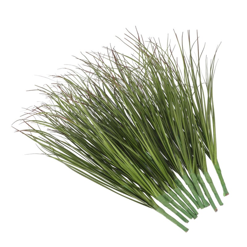 TOPPERFUN 12Pcs Artificial Grass, 11.79in Fake Grass Artificial Shrub Plants, Tall Plants Greenery Stems Weed for Room Indoor Home, Patio, Vase, Restaurant Decoration - Image 1