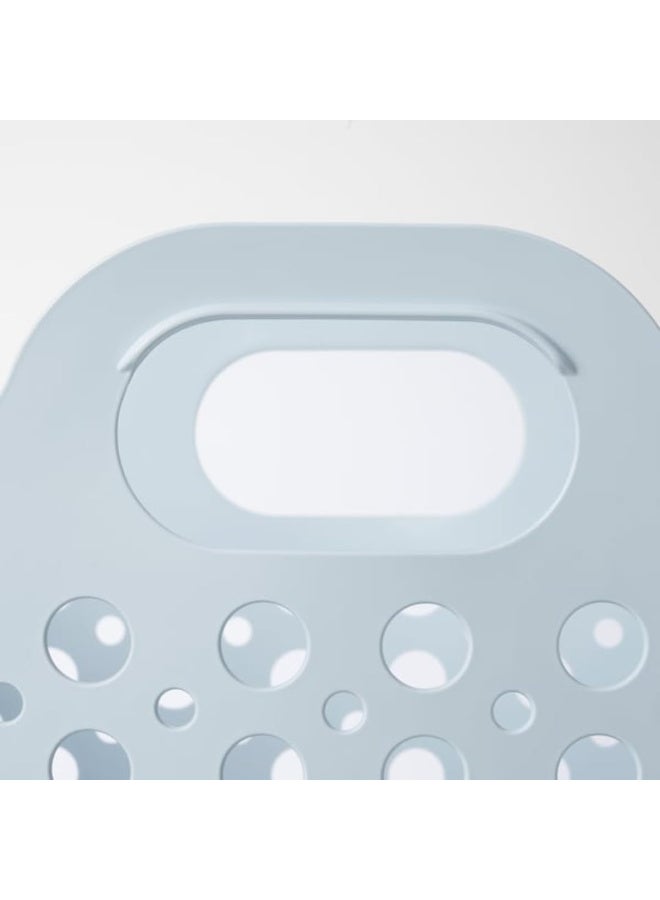 Flexible Laundry Basket, Lightweight Plastic Clothes Hamper with Ventilated Mesh Design and Easy-Carry Handles, Dirty Laundry, Wet Clothes and Storage Basket for Bathroom, Bedroom and Wardrobe, Blue (24 L) - Image 2