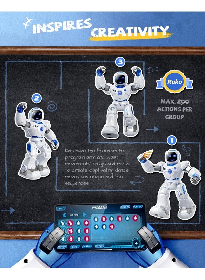 RUKO 1088 Smart Robots For Kids, Large Programmable Interactive Rc Robot With Voice Control, App Control, Present For 4 5 6 7 8 9 Years Old Kids Boys And Girls - Image 4