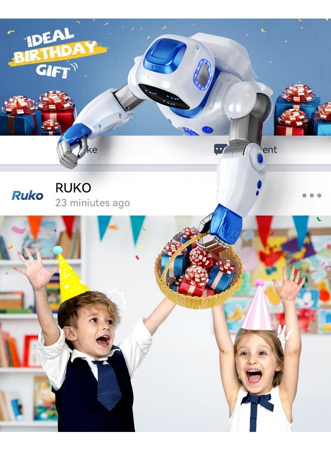 RUKO 1088 Smart Robots For Kids, Large Programmable Interactive Rc Robot With Voice Control, App Control, Present For 4 5 6 7 8 9 Years Old Kids Boys And Girls - Image 3