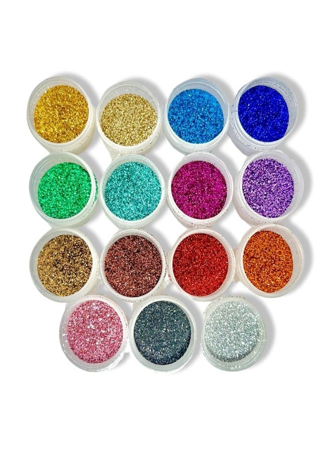 Unique Gold Leafing Studio مجموعة غليتر UGLS مكونة من 15 لونًا، مثالية لفنون الراتنج، وفن الأظافر، ومستلزمات الحرف اليدوية، وزن كل لون 5 غرامات، مناسبة للمهرجانات - Image 5