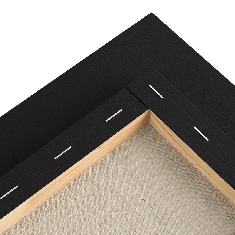 GOTIDEAL مجموعة GOTIDEAL من 10 قطع قماش أسود مشدود للرسم، متعددة الأحجام 4x4"، 5x7"، 8x10"، 9x12"، 11x14"، مجموعة من 10، قماش قطن 100% مهيأ للفنانين للرسم، صب الأكريليك، فن الطلاء بالزيت - Image 5