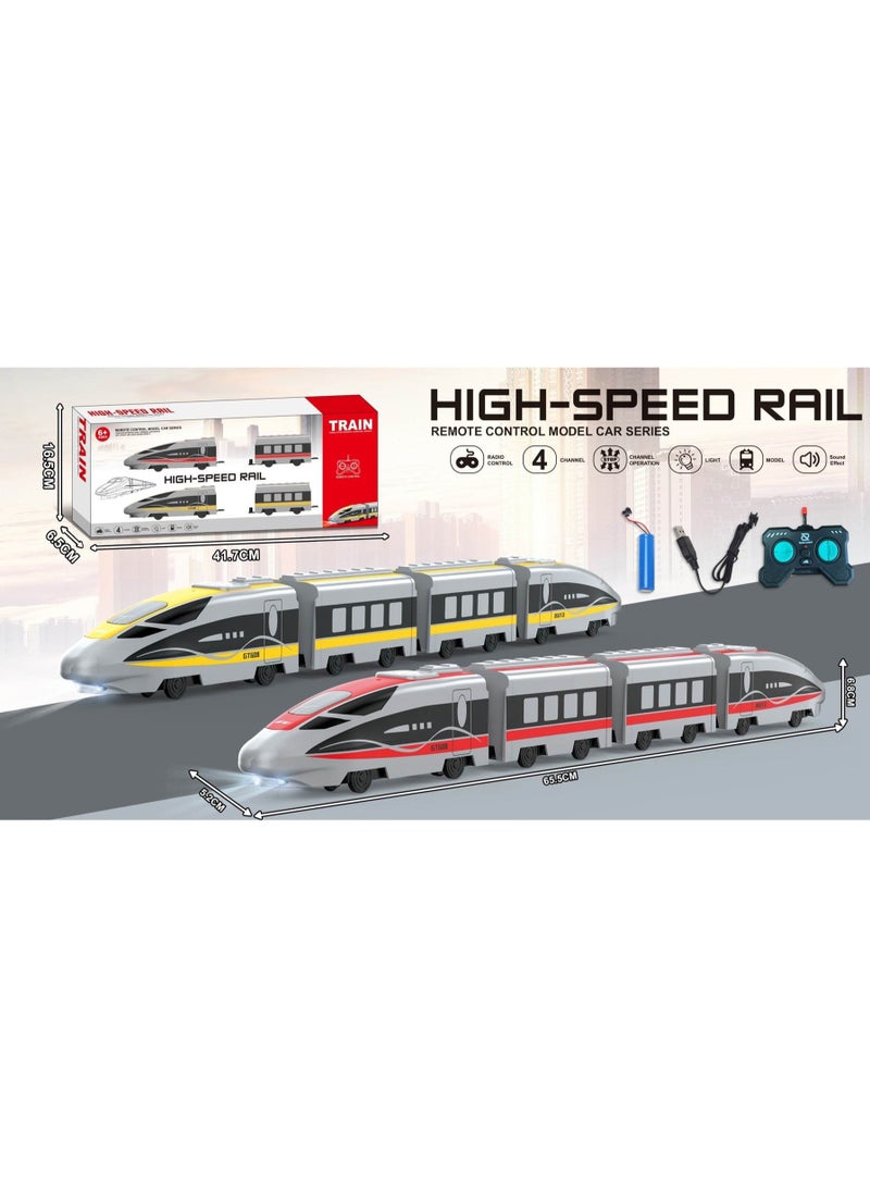 High-Speed Remote Control City Train Toy, Electric RC Train with Wireless Remote for Kids - Image 1