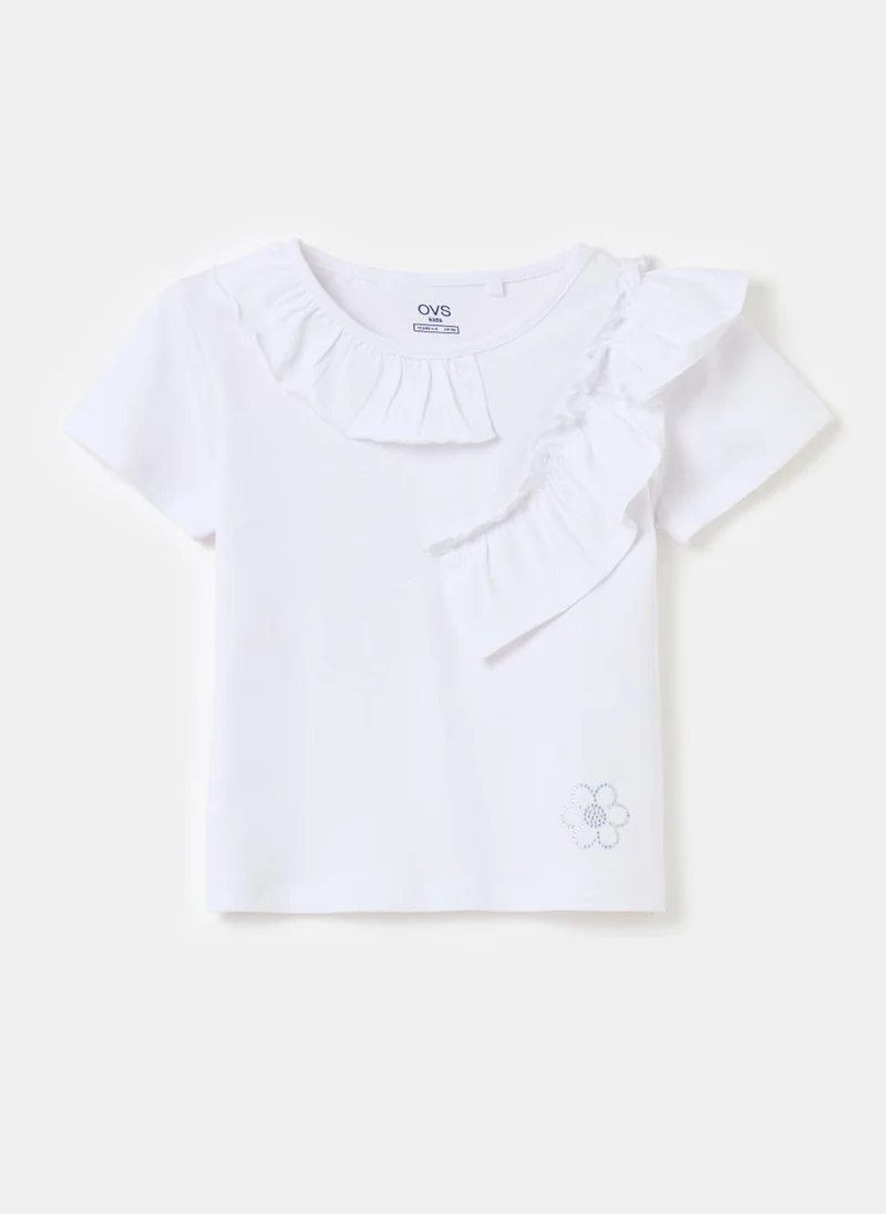 او في اس Ovs T-Shirt W/Ru Optical Whit