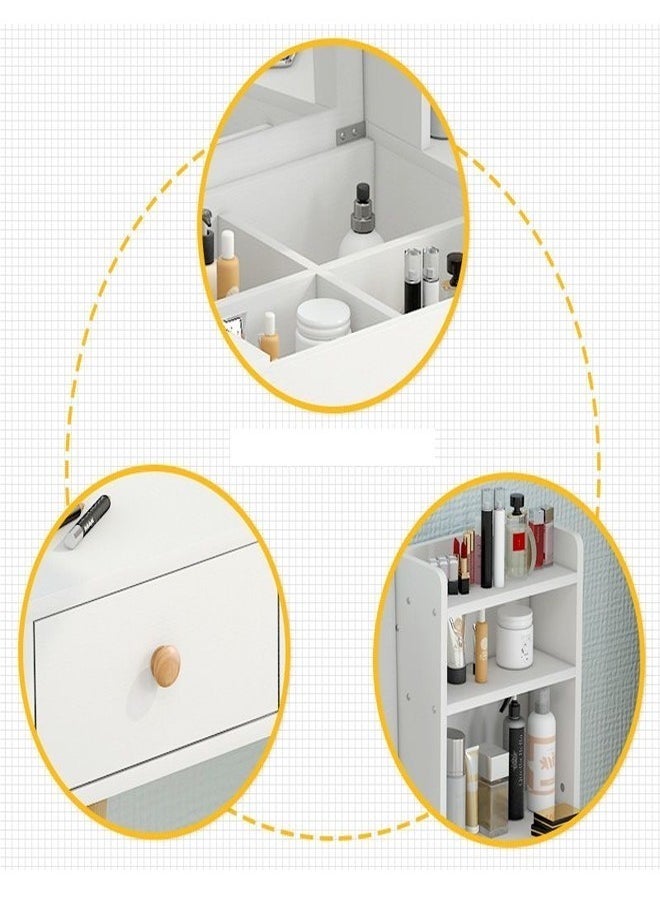 fashionhome Multifunction Upgraded Design One Drawer Vanity Makeup Glass Mirror Dressings Storage 15 mm Thickness Wood Sheet Table 80 x 40 x 111 cm  - Image 5