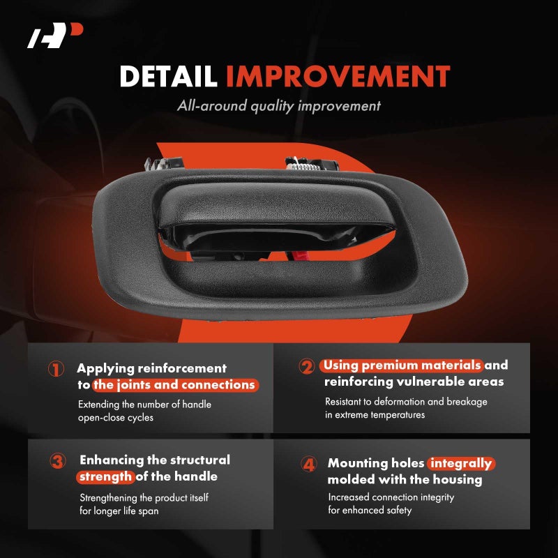 A-Premium - Tailgate Handle & Bezel Assembly - Compatible with 1999 2000 2001 2002 2003 2004 2005 2006 2007 Chevy Silverado GMC Sierra 1500 2500 3500 - # 15997911, 15228539, 15228540, 15228541 - Image 4